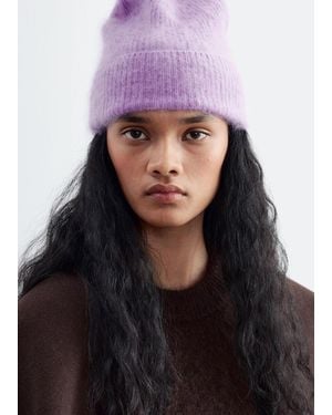 & Other Stories Brushed Cashmere Beanie - Purple