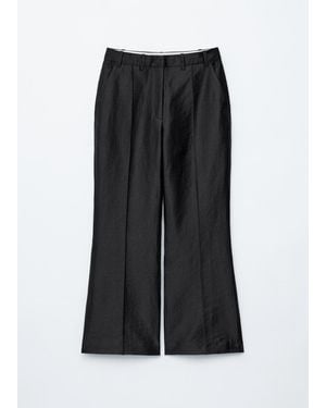 & Other Stories Kick-Flare Satin Trousers - Black