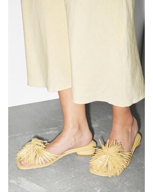 & Other Stories Tasselled Leather Slides - Natural