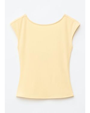 & Other Stories Fitted Open-Back T-Shirt - Natural