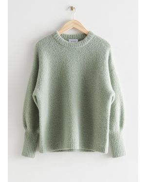 & Other Stories Oversized Alpaca Knit Jumper - Green