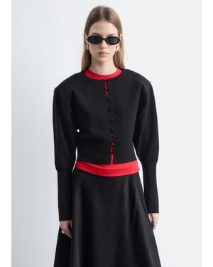 & Other Stories Button Loop Slim Cardigan - Black