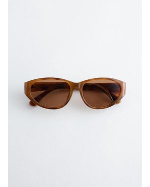 & Other Stories Oval Cat-Eye Sunglasses - White