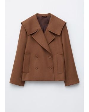 & Other Stories Double-Breasted Wool Jacket - White