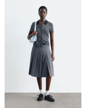 & Other Stories Pleated Skirt - White