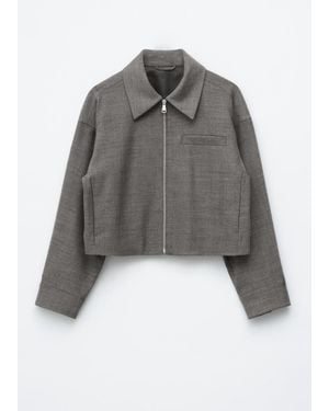 & Other Stories Short Wool Jacket - Grey