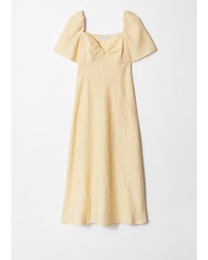 & Other Stories Linen Midi Dress - Natural