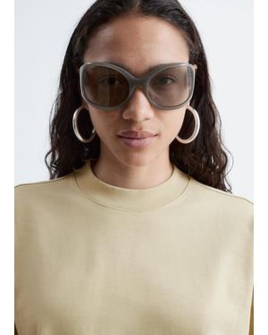 & Other Stories Large Hoop Earrings - Natural