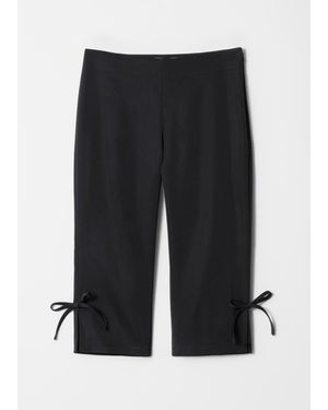 & Other Stories Ribbon-Detailed Capri Trousers - Black
