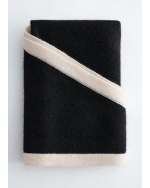& Other Stories Silk-Cashmere Triangle Scarf - Black