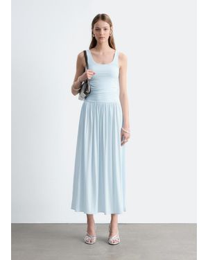 & Other Stories Gathered Jersey Maxi Dress - White