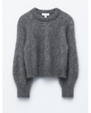 & Other Stories Mohair-Blend Balloon-Sleeve Jumper - Grey