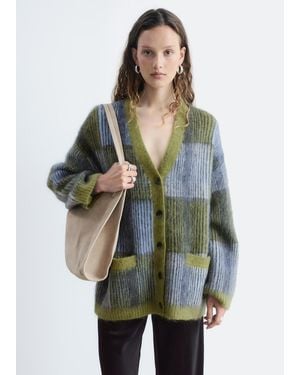 & Other Stories Mohair Blend Cardigan - Green