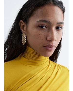 & Other Stories Chain Pendant Earrings - White