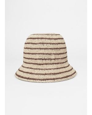 & Other Stories Woven Straw Bucket Hat - Natural