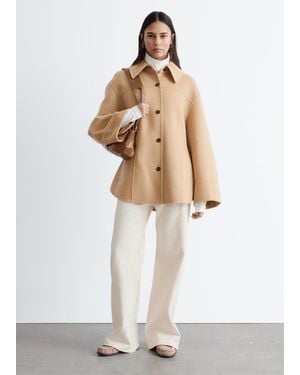 & Other Stories Tapered Wool Jacket - White