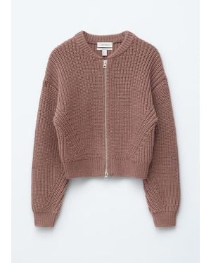 & Other Stories Knitted Wool Bomber Jacket - Brown