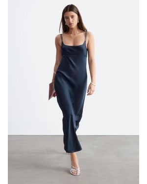 & Other Stories Double-Strap Slip Dress - Blue