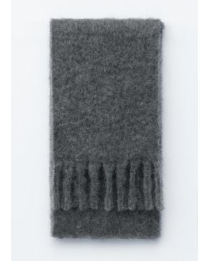& Other Stories Large Mohair-Blend Scarf - Grey