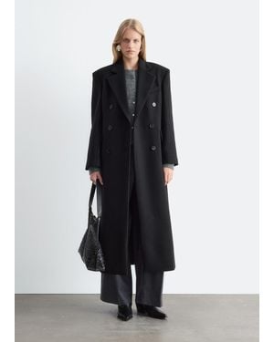& Other Stories Long Wool Coat - Black