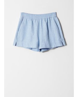 & Other Stories Pull-On Jacquard Shorts - Blue