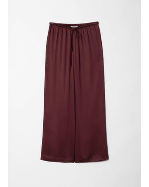 & Other Stories Drawstring Satin Trousers - Purple
