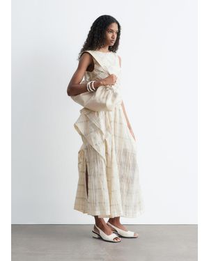 & Other Stories Gathered Midi Skirt - Natural