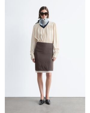 & Other Stories Knee-Length Slip Skirt - Brown