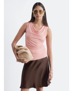 & Other Stories Cowl Neck Sleeveless Top - Pink