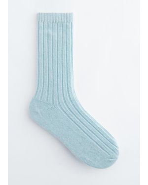 & Other Stories Soft Wool Socks - Blue