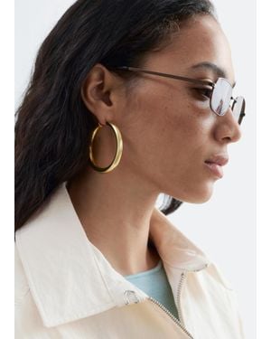 & Other Stories Chunky Hoop Earrings - Black