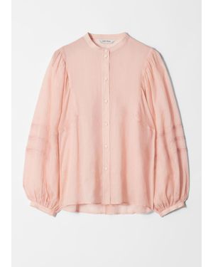 & Other Stories Voluminous Sleeve Blouse - Pink