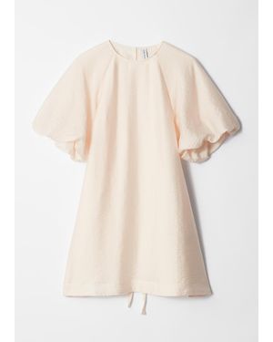 & Other Stories Puff-Sleeve Mini Dress - Natural
