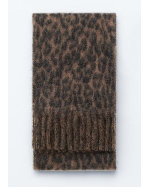 & Other Stories Mohair-Blend Fringed Scarf - Grey