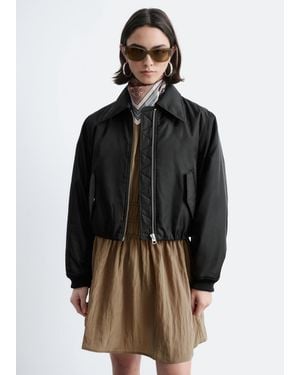 & Other Stories Cropped Bomber Jacket - Black