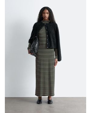 & Other Stories Mock Neck Maxi Dress - Black