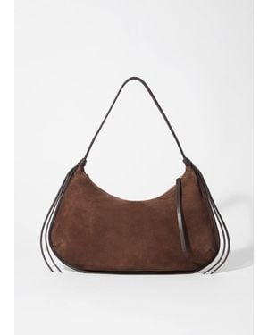 & Other Stories Fringed Suede Shoulder Bag - Brown