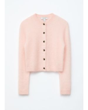 & Other Stories Mohair-Blend Brushed Cardigan - Pink