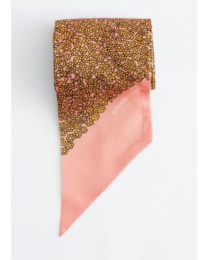 & Other Stories Slim Silk Print Scarf - White