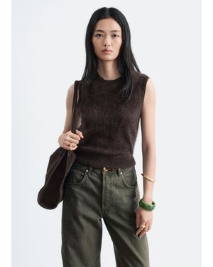 & Other Stories Brushed Cashmere Vest - Black