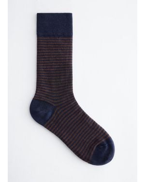 & Other Stories Striped Socks - Blue