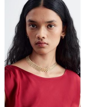 & Other Stories Chain Choker Necklace - Metallic