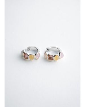 & Other Stories Multi-Coloured Hoop Earrings - White