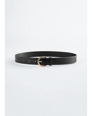 & Other Stories Classic Leather Belt - Black