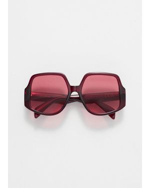 & Other Stories Oversized Square-Frame Sunglasses - Red