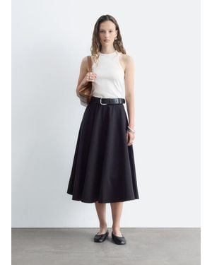 & Other Stories Tailored Circle Cut Skirt - White