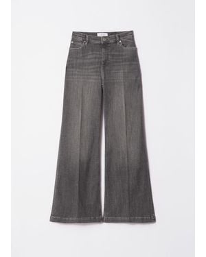& Other Stories Wide Press-Crease Jeans - Grey