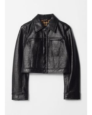& Other Stories Short Patent Jacket - Black