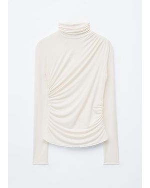 & Other Stories Draped Turtleneck Top - Natural