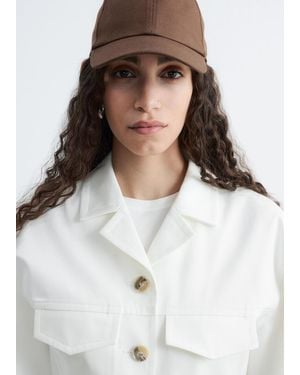 & Other Stories Cotton-Linen Baseball Cap - White